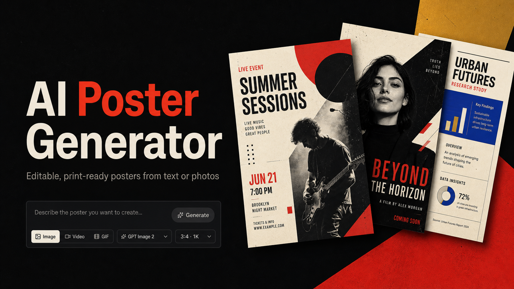 How to Use an AI Poster Generator: Text, Photos, Editing and Print